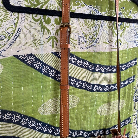 NWOT Patricia Nash Brown Floral Fringe 70s Revival Boho Leather Bucket Purse - Picture 8 of 15